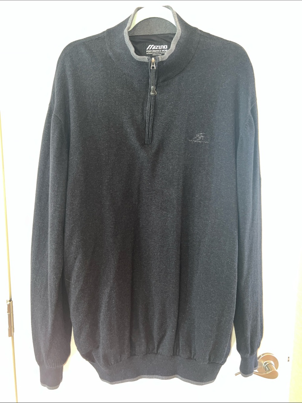 Mizuno Men’s Black Half-Zip Pullover Sweater